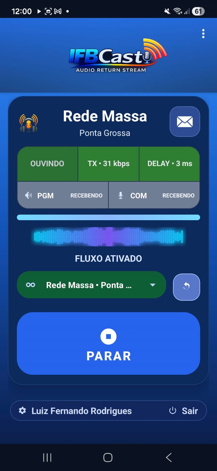 Gerenciamento de fluxos no app